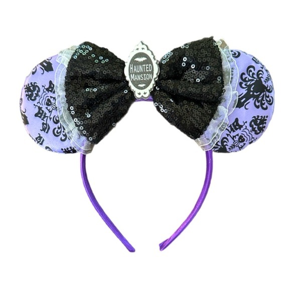 Women’s Disney Inspired Haunted Mansion Minnie Mouse Ears - NWOT - Picture 1 of 4